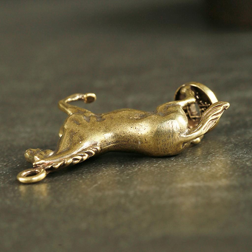 Accessory Mini Brass Ornaments Decoration Desk Gift Home Horse Metal Office Pendant Portable Vintage Brand New