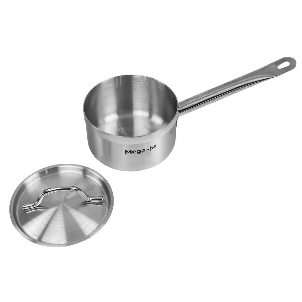 Tall Catering Saucepan with Lid Mega-M PRO 1.3l Dia. 14 Cm X H 8.5 Cm N