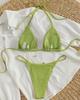 2025 Summer Women's Sexy Multicolor Halter Lace-Up Bikini Swimsuit
