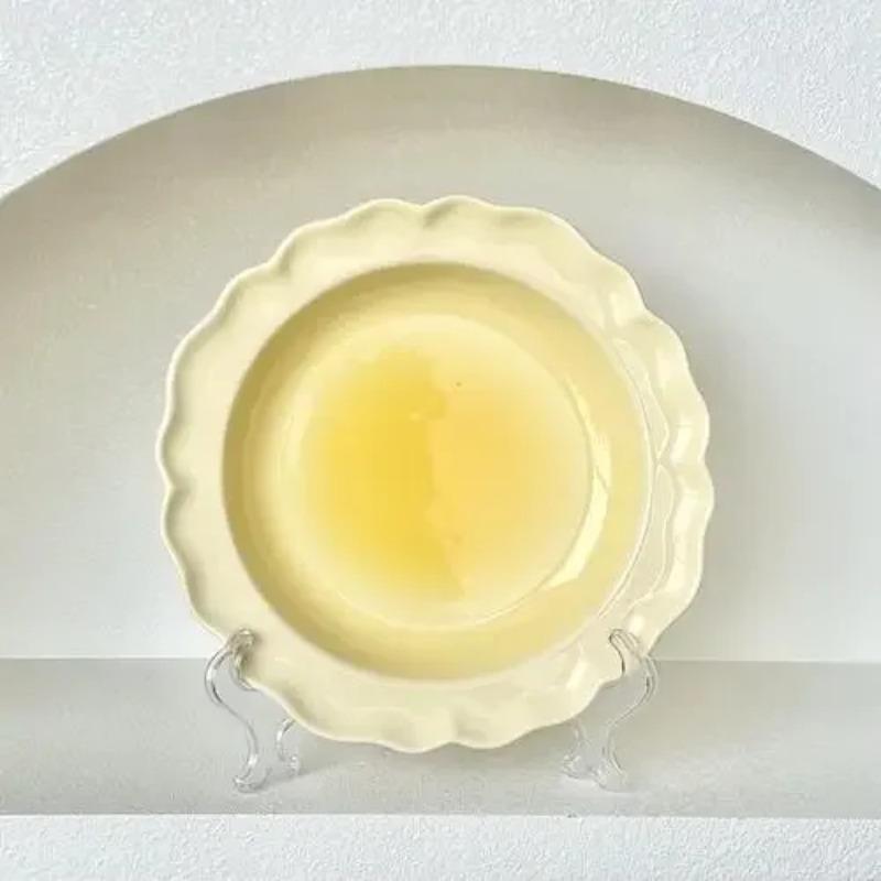 Cute Blush Gradient Korean Tableware Plate Dessert Fruits and Vegetables Plate Yogurt Rice Bowl Underglaze Ceramic Tableware Set