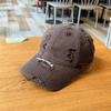 Couple retro old ripped baseball hat men's and women's tide street personality versatile soft top sunshade cap