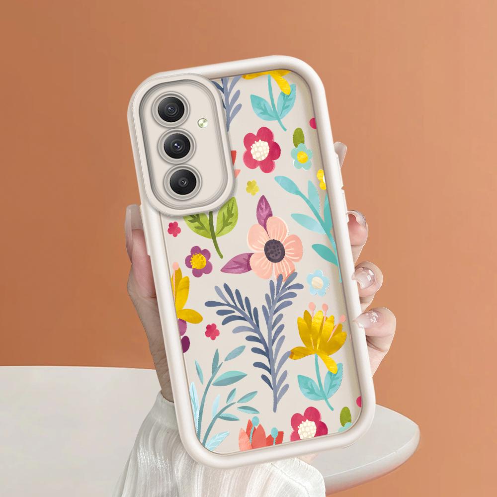 Coque de téléphone en Silicone souple, motif d'impression d'échelle carrée, couverture complète d'appareil photo, Protection antichoc, étui en caoutchouc pour Samsung