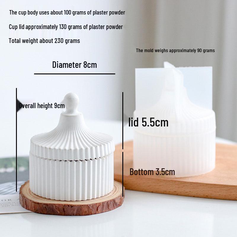 Meimuer DIY Aromatherapy Plaster Candle Mold & Epoxy Resin Jewelry Box Silicone Mold