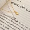 Oval Pendant Necklace Light Luxury Geometric Cold Style Design Spring New Product Fashion