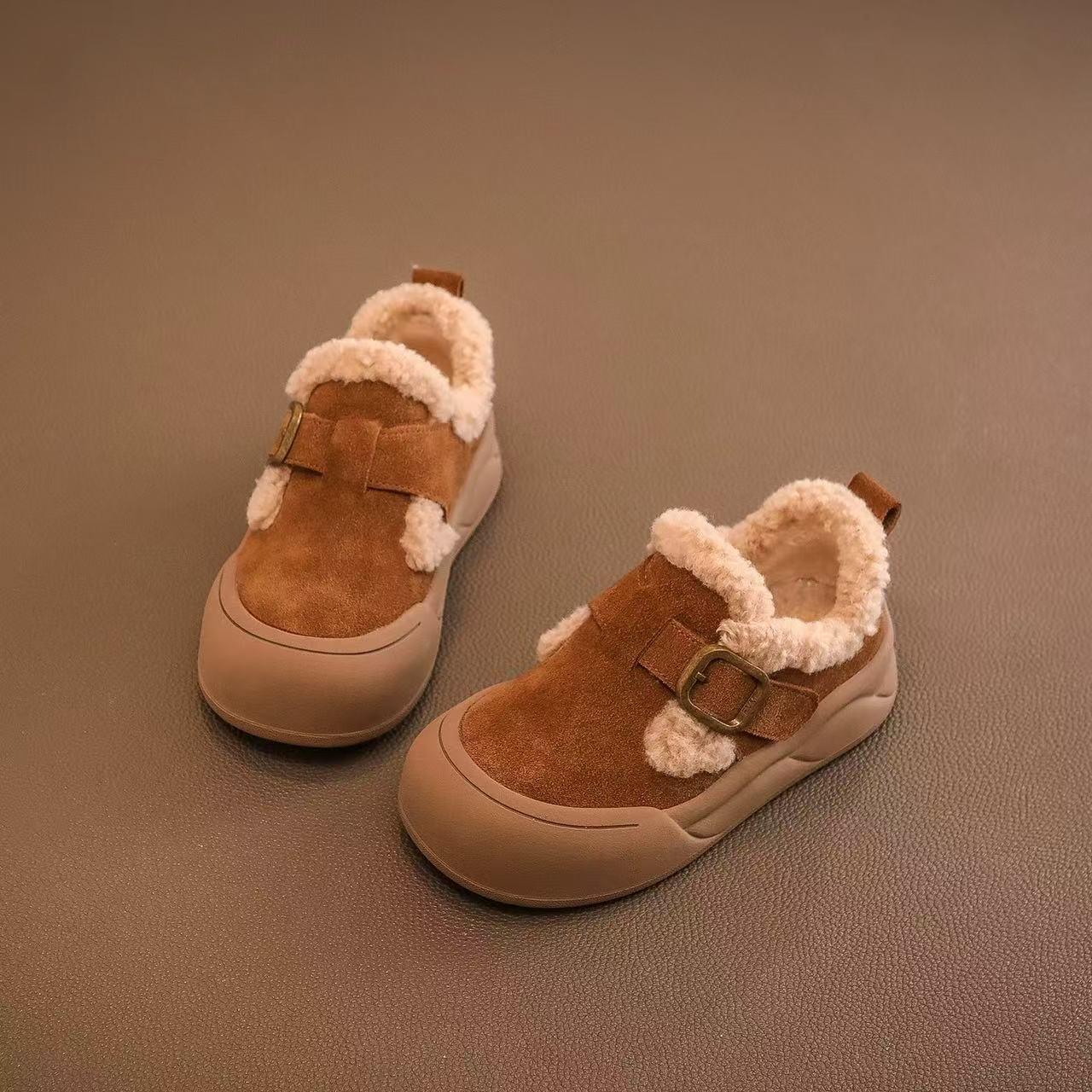 

Children s Winter Snow Boots 2025: Cozy Furry Velvet Birkenstock Style, Non-Slip for Medium & Large Boys and Girls 23 верблюд