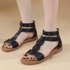 Åpen Tå Tykksåle Myk Såle Kryssede Romerske Sandaler Fasjonable Allsidige Casual Komfortable Pustende Etnisk Stil Bøhmisk