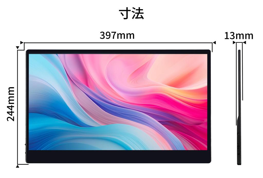 JAPANNEXT inch mobile monitor IPS panel 4K UHD 3840x2160 resolution with smart case PC 17.3 (Type C/MAC compatible/Built-in speaker/sRGB100%/Glossy)