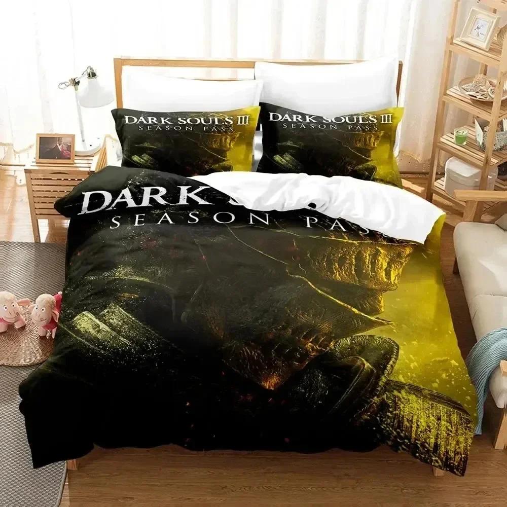 Luxury New 3D Print Game Dark Souls Bedding Set Duvet Cover Bed Set Quilt Cover Pillowcase king Queen Boys Adult Bedding Set