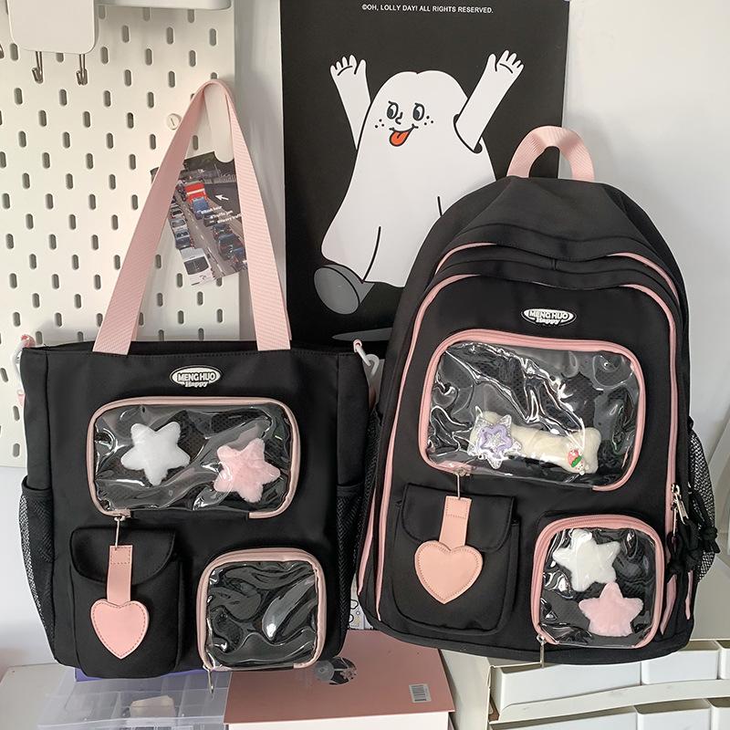 Children's Schoolbags Elementary School Girls Junior High School College Students Two Piece Set Large Capacity Backpacks