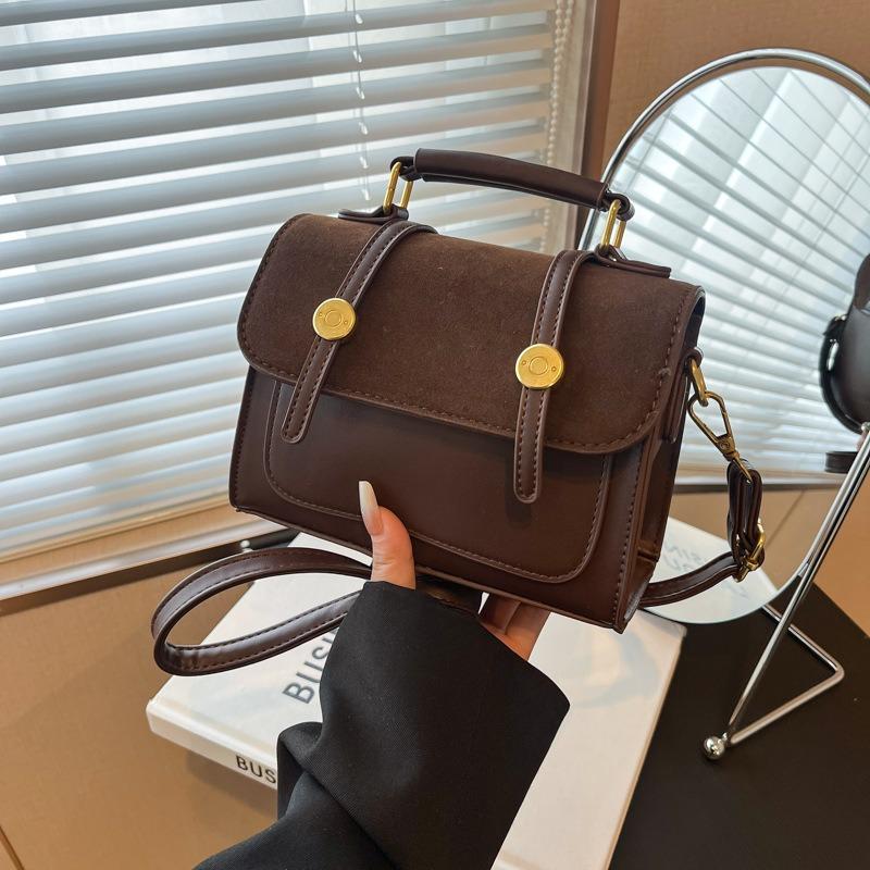Retro Hand Carry Small Square Bag Women's New High-end Casual Shoulder Messenger Bag Versatile Commuter Bag