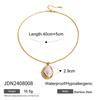 Jieding Stainless Steel Pearl Necklace & Pendant with Titanium Steel Ring and Stud Earrings Jewelry Set
