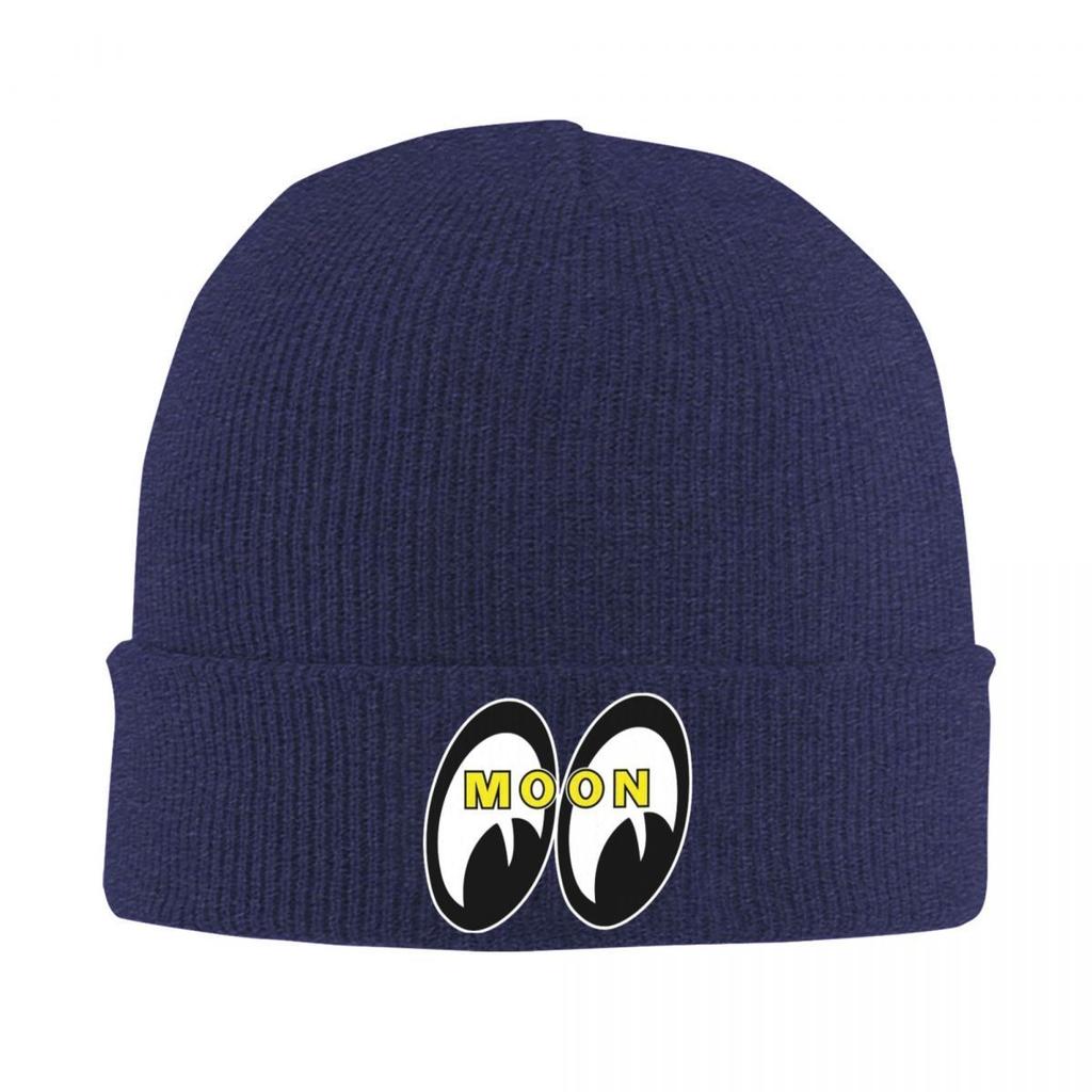 Mond Augen Motorradrennen Strickmütze für Damen Unisex Skullies Beanies Herbst Wintermütze Acryl JDM Hip Hop Kappen