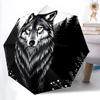 1pc Wolf Forest Nature Auto-Fold Umbrella with One-Touch Open/Close - 8 Reinforced Ribs for Windproof Stability,  Yy251118164