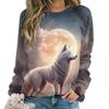 Autumn Lovely Fox Sweatshirts Animal Print Women Casual Streetwear O-Neck Pullovers Harajuku Tops Clothing