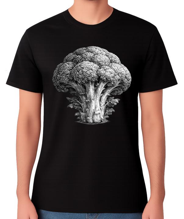 Detailed Broccoli Vegetable Illustration Food Lover Graphic T-Shirt Unisex Tee S