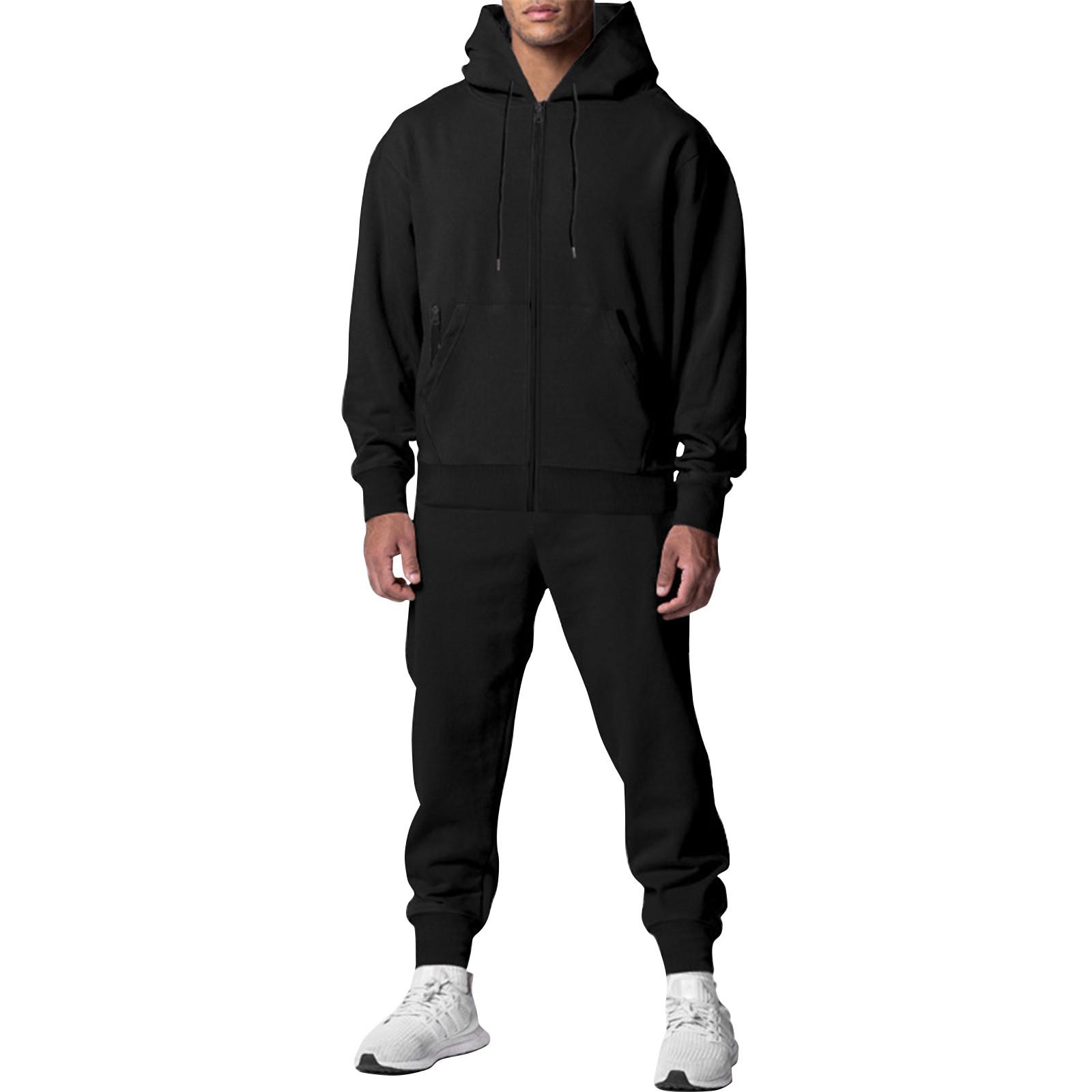 

Мужской кардиган на пуговицах с лацканами, брюки с длинными рукавами, повседневный комплект из двух предметов L чёрный