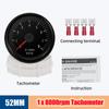 8000 RPM Car Tachometer 2" 52MM Tacho Meter Electrical Tachometer Gauge For 1-8 Cylinder Gasoline Engine Motor Auto 12V Pointer