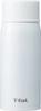 T-fal Clean Mug, 350ml, Direct-Drink Stainless Steel Water Bottle, Lightweight, Ag+ Antibacterial, Milky White