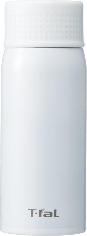 T-fal Clean Mug, 350ml, Direct-Drink Stainless Steel Water Bottle, Lightweight, Ag+ Antibacterial, Milky White