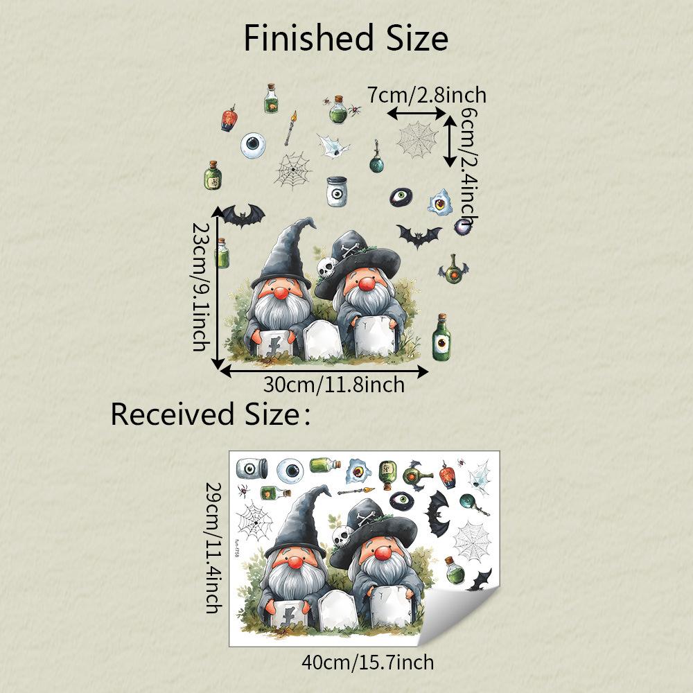 

Хэллоуин Мультяшный Гном Летучая Мышь Стеклянное Окно Украшение для Дома Статические Наклейки на Окна