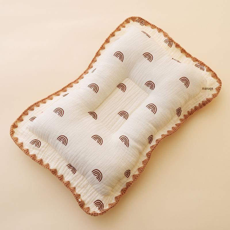 Class A Cotton Pillow: Anti-Flat Head, Breathable, Corrective, & Comfort for Newborns - All Seasons Use