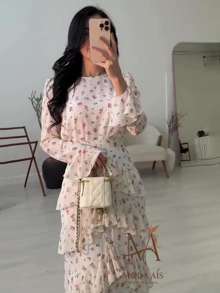 2025 Elegant Women's Soft Spring Long Sleeve Dress