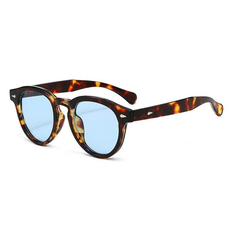 European and American new round frame rice nails light luxury simple fashion personalized street shooting men's and women's outdoor sunscreen versa