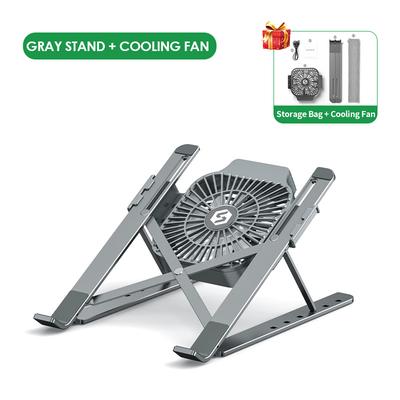 Foldable Desktop Laptop Tablet Stand With Cooling Fan Heat Dissipation For HP DELL MacBook Air Pro Stand Notebook Holder Cooler