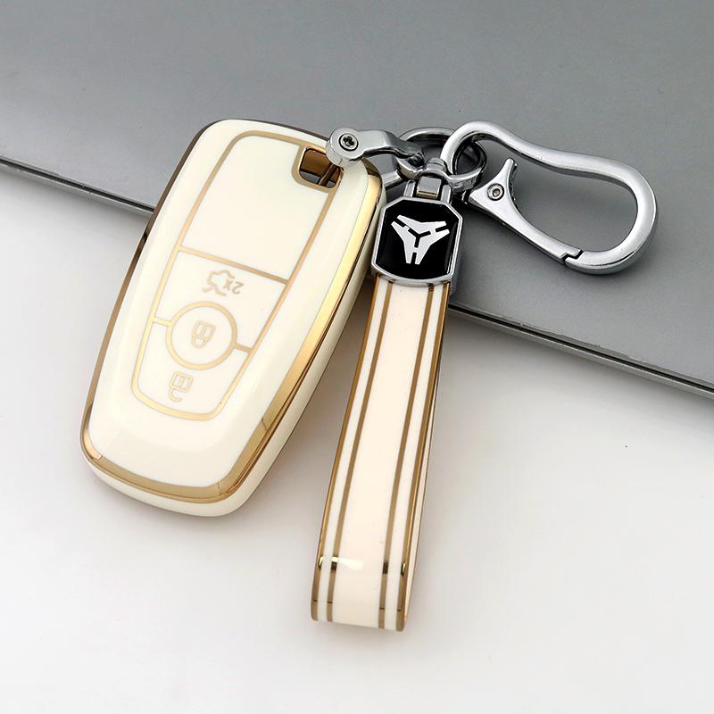 3 Buttons Car Key Case For Ford Edge Fusion Mustang Explorer F150 F250 F350 Ecosport Key Cover Protector Holder Shell Accessory
