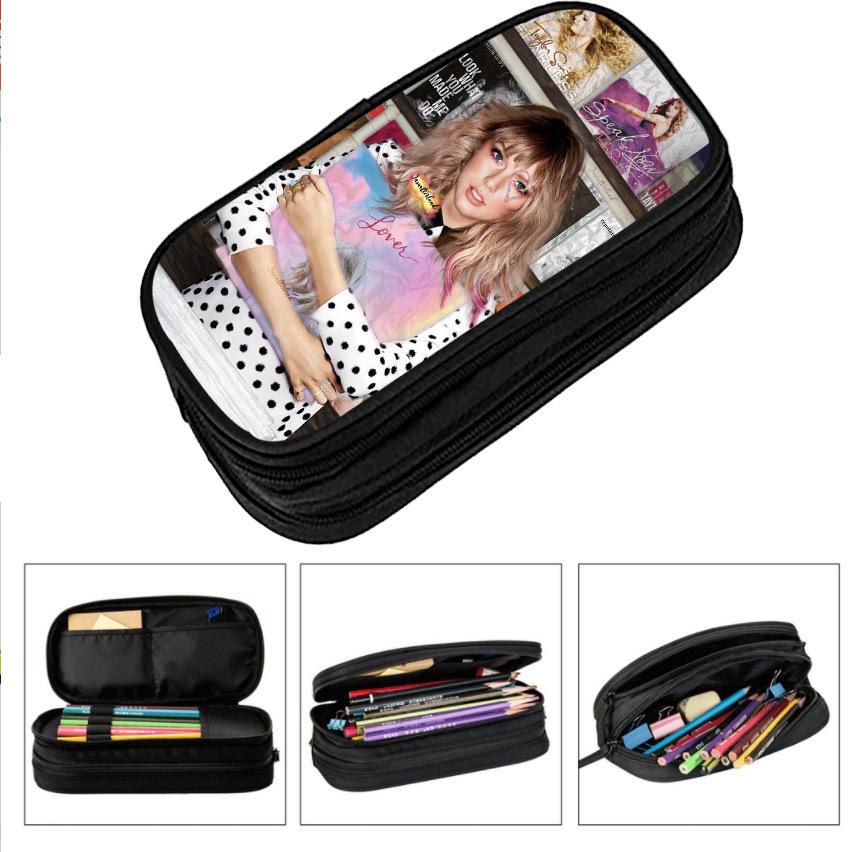 Taylor Swift 1989 Records Graphic Fans Stationery Case Pencil Case Large Capacity Trendy