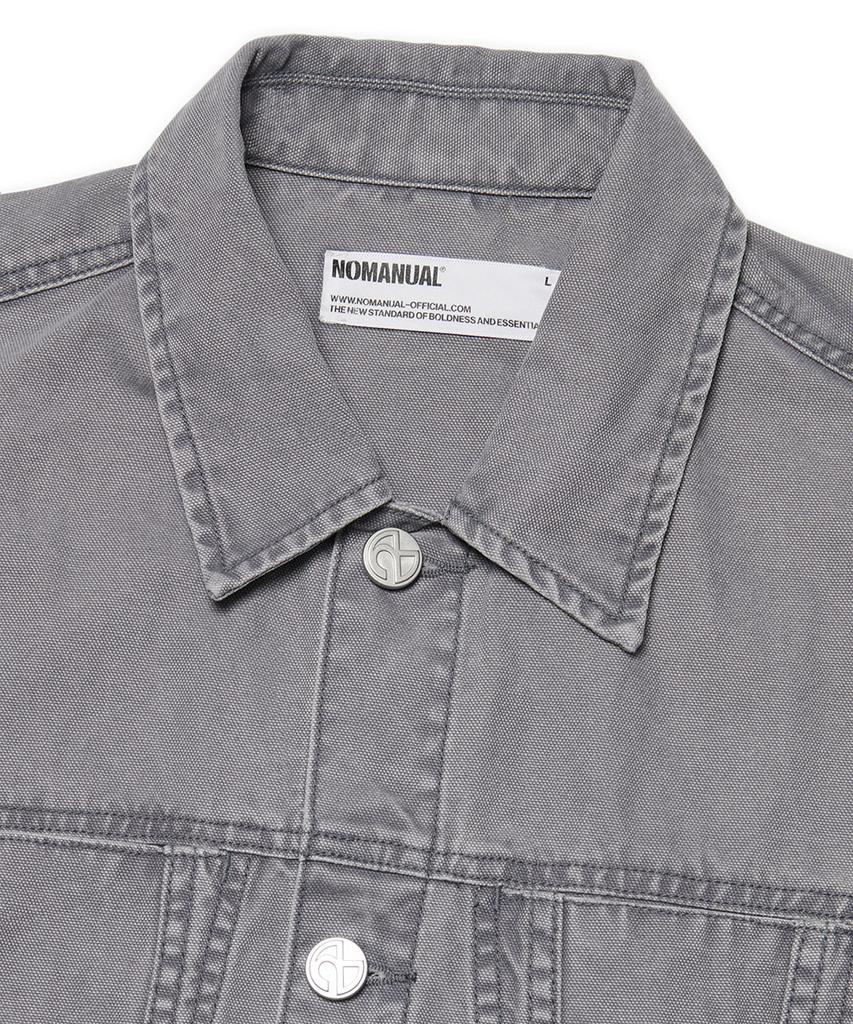 Nomanual Rough Cut Trucker Jacket - Washed Gray