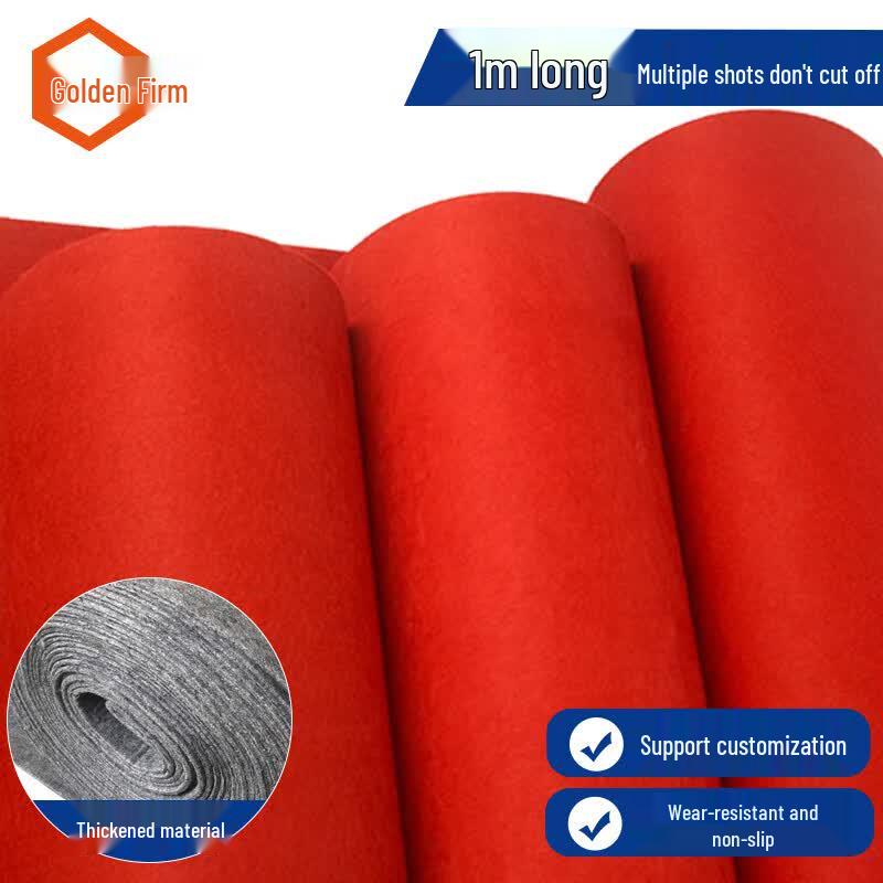 Jingu Lao KCAA-251 Thickened Disposable Red Carpet 5mm Thick, 2.0m Wide x 1m Long