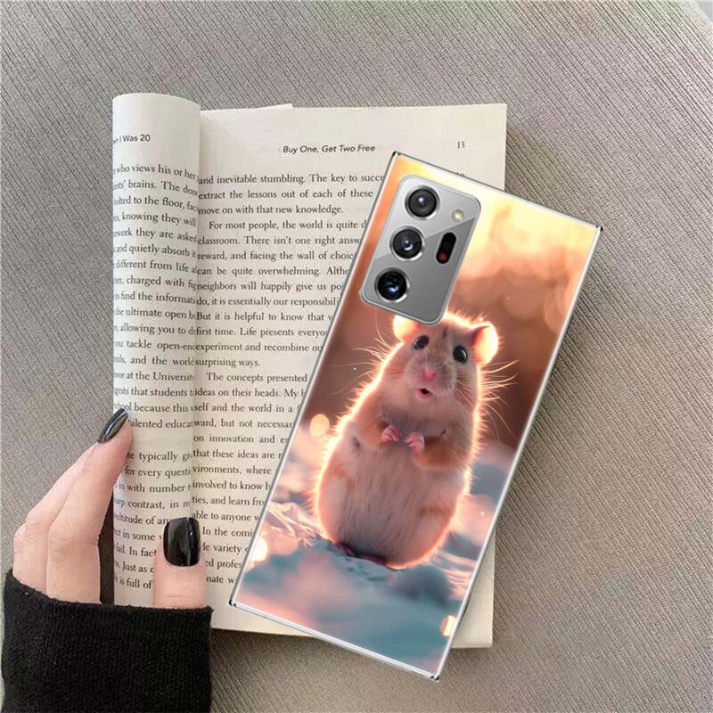 Cute Hamster Phone Case for Samsung A17 A37 A57 A54 A14 A24 A34 A07 A04S A02S A12 A22 A32 A52S A16 A26 A36 A56 A72 Galaxy Note 2