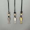 Metal Fish Pendant Necklace Matte Long Sweater Chain New Rope Chain Necklaces  Jewelry