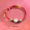 Sterling Silver 12 Zodiac Year of the Horse Wine Red Rope Bracelet for Men & Women - Lucky Charm Couple Bracelet