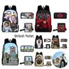 Cartoon Toilet Skibidi Backpack Pencil Case Large Capacity Schoolbag Travel Bag