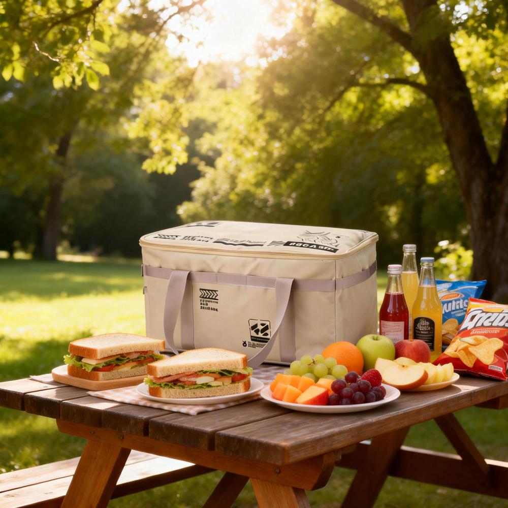 Foldable Picnic Storage Bag Large Capacity Practical Handbag Camping Storage Bag  Outdoor