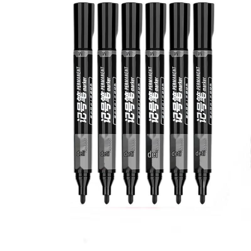 Deli Black Fine Point Permanent Marker