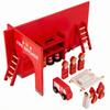 Wooden Fire Station Set Painted Assist Toy Scene Bright Red Firefighter Figure for Kids