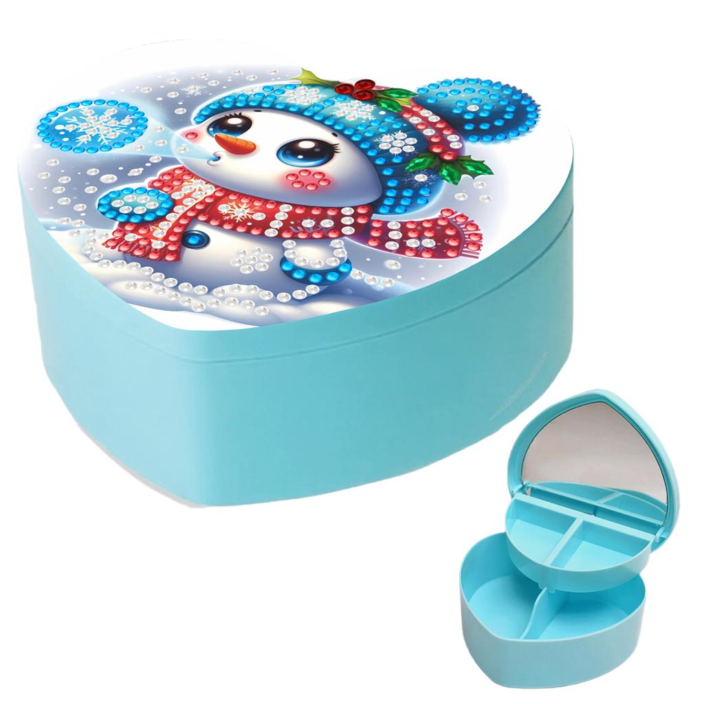 DIY Diamond Painting Rhinestones Decorative Storage Box Partial Drill Crystal Mosaic Storage Container for Desktop Diamond Art