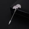Ginkgo Leaf Zircon Brooch: Unisex High-Grade Crystal Pin
