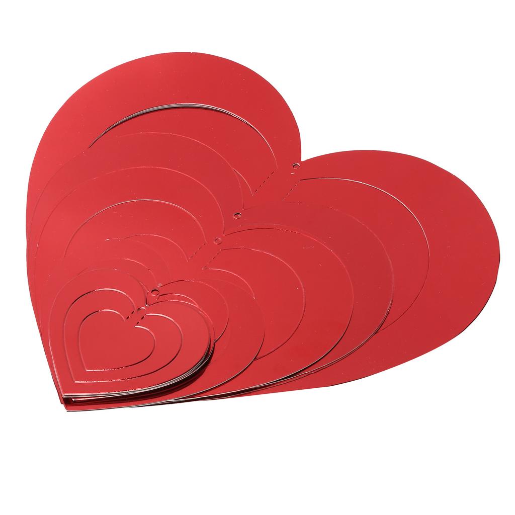 3D Red Love Shape Hanging Ornaments Decorative Card for Wedding Birthday Holiday