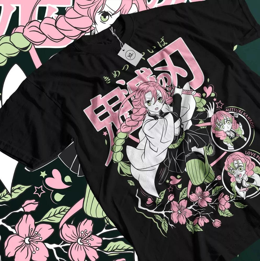 Mitsuri Kanrojii Tshirt Demon Slayer Mitsuri Kawaii Anime Nezuk Tshirt S