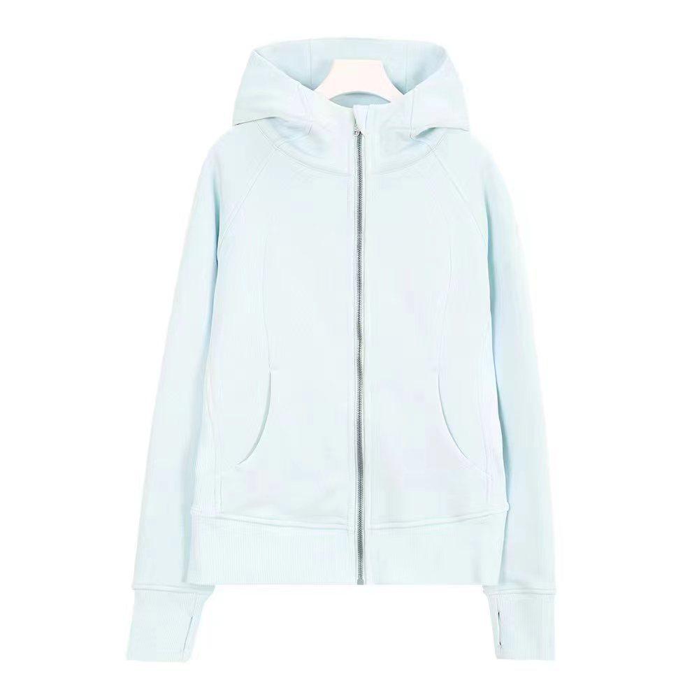 Sweat à capuche zippé intégral Lulu Original pour femme - Coupe ajustée - Veste de sport décontractée pour le yoga