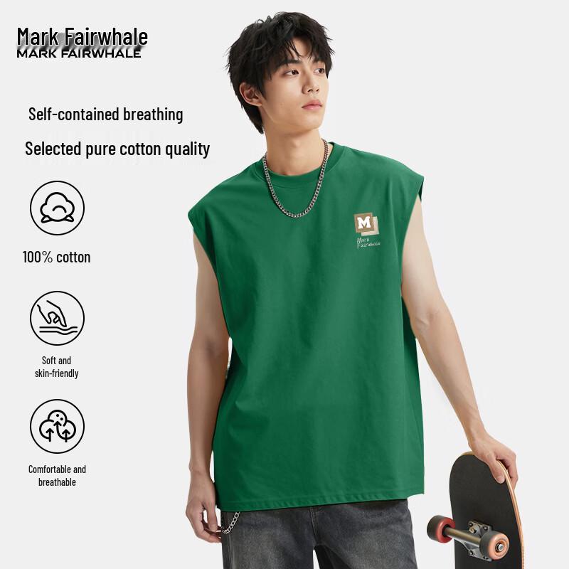 Mark Fairwhale Men's Heavyweight Soft Cotton Loose Fit Tank Top
