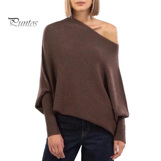 

Женские пуловеры с круглым вырезом и длинным рукавом, повседневные свободные топы, однотонная эластичная повседневная футболка темно-коричневого