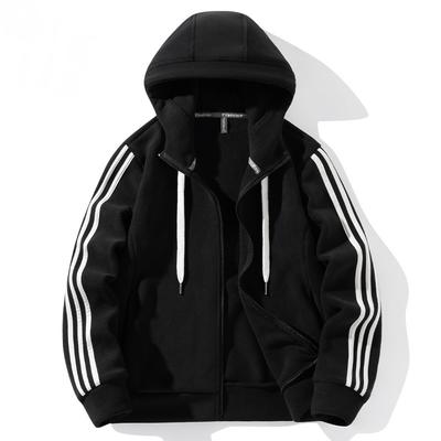 Herren Pullover Frühling, Herbst, Winter Fleece Cardigan Jacke Herren Innenfutter Kapuze Warme Fleecejacke