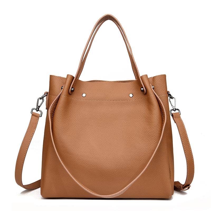 100% Genuine Leather Shoulder Messenger Bags for Women 2023 Large Capacity Cow Leather Ladies Handbags Soft Female Crossbody Sac