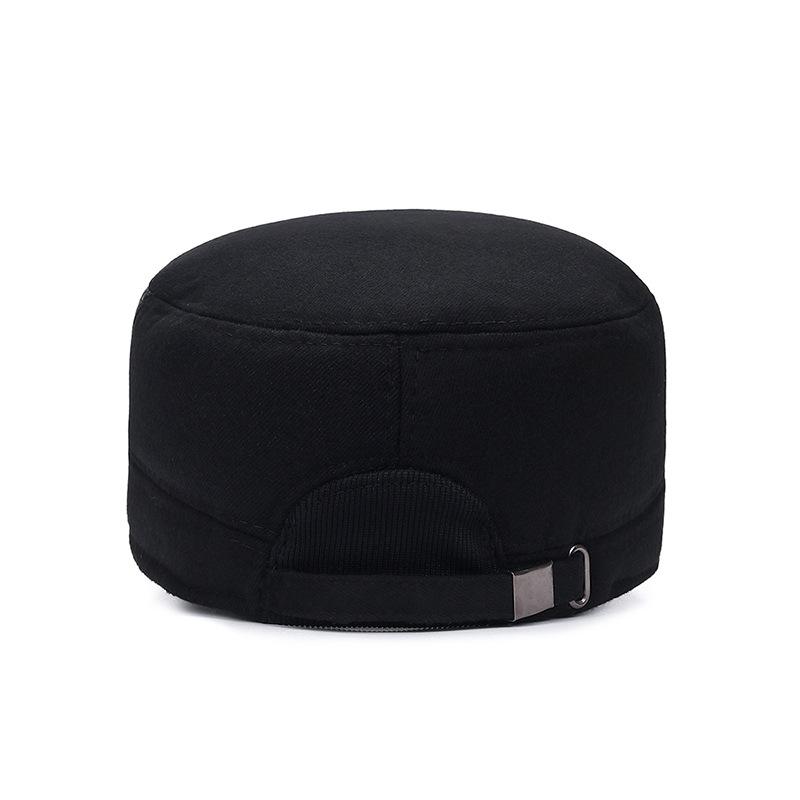 Autumn Winter Thickened Ear Protection Cotton Military Caps Dad Grandpa Cycling Warm Flat Top Hat Trucker Snapback Baseball Cap