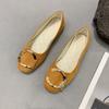 Women's Flat Shoes with Metal Buckle Plus Size Work Wear Shoes